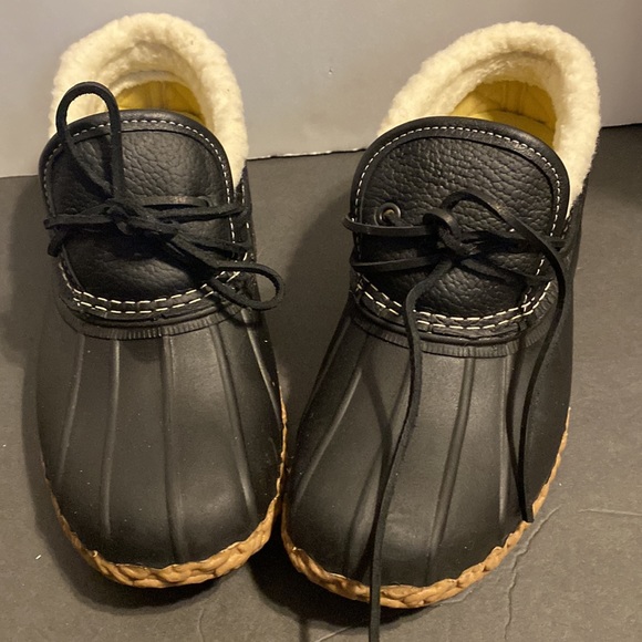 L.L. Bean Shoes Womens Ll Bean Rubber Moc Sherpa Lined Bean Boots Primaloft Waterproof Sz 8